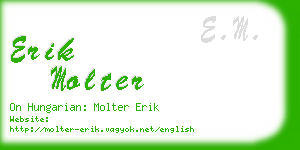 erik molter business card